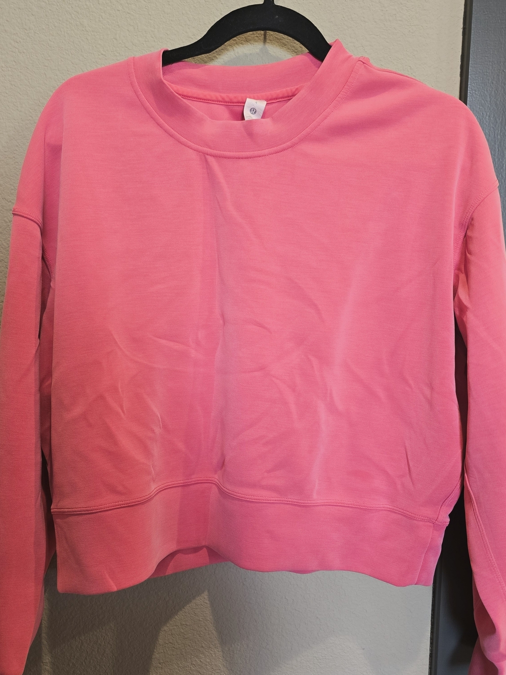 EUC Lululemon Softstreme Perfectly Oversized Cropped Crew Vintage Rose Size 4